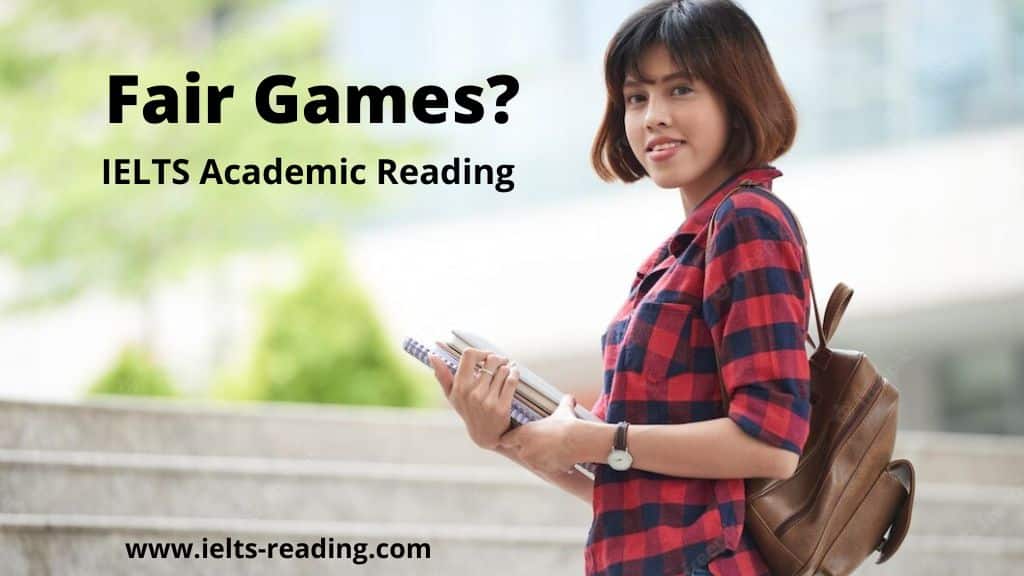 fair games ielts reading academic passage with answers